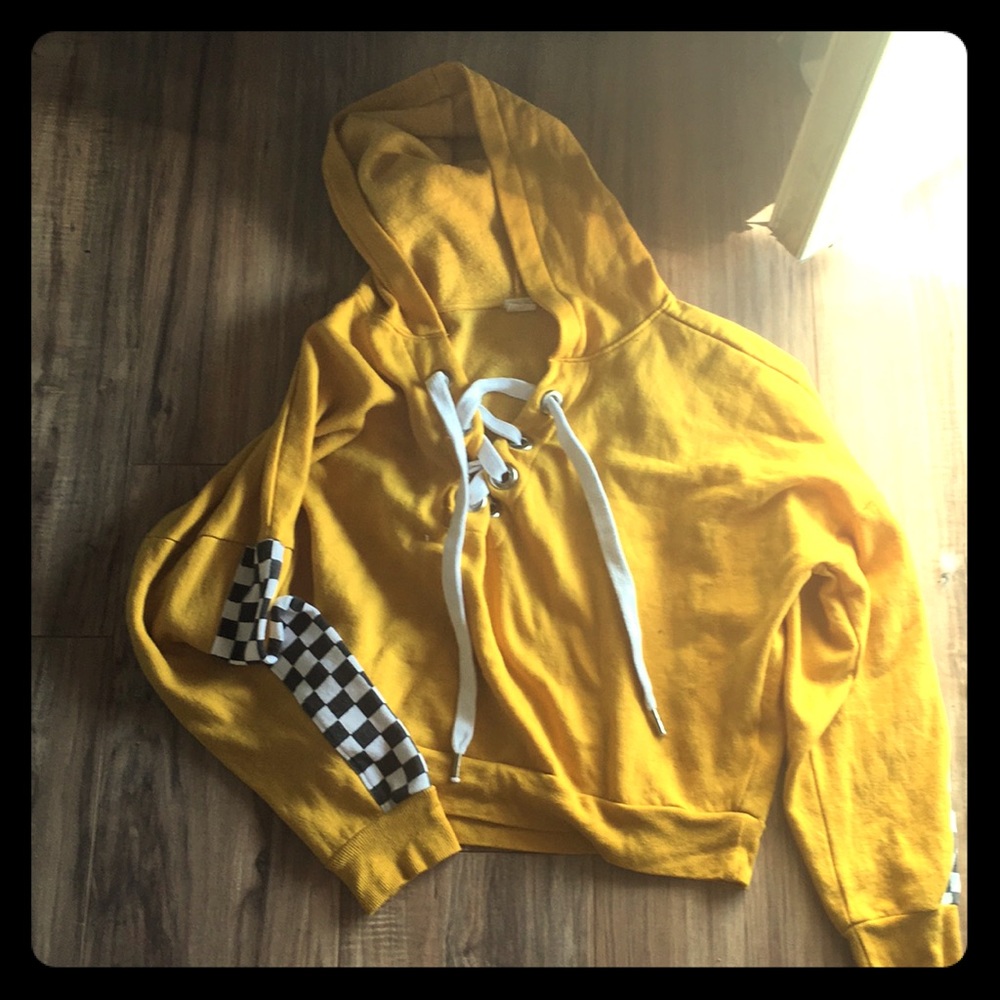 Yellow checked top